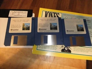 VTG 1990 PC VIDEO Game JONES IN THE FAST LANE Sierra 3.5" 5.25" FLOPPY DUAL V1.0 - Picture 1 of 7