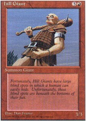 Light Play, Korean MTG Regular Hill Giant 4th Edition Magic the Gathering - Image 1 of 1