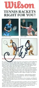 Chris Evert Matted Autographed Wilson Tennis Racquet Brochure Legend HOF - Picture 1 of 1