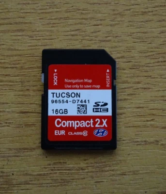 USED HYUNDAI TUCSON COMPACT 2.X SAT NAVIGATION SD CARD UK EUROPE 96554D7441 - Image 1 of 4