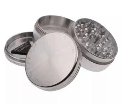 SPACE CASE Grinder Magnetic Herb - Medium 2.5 inch (SILVER) 4 Pcs - US SELLER - Image 1 of 4
