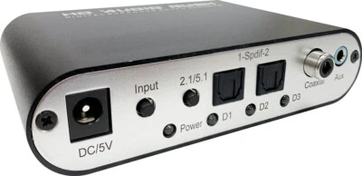 Digital 5.1 Surround Sound Audio Decoder W/ Multiple Digital Analog Audio Inputs - Image 1 of 4