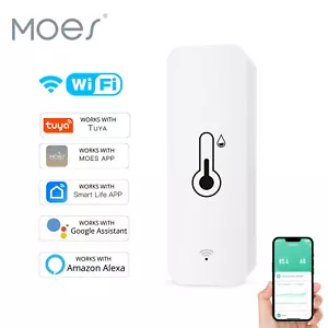 MOES WiFi Sensor Inteligente de Temperatura y Humedad Higrómetro Termómetro APP Control Remoto - Imagen 1 de 14