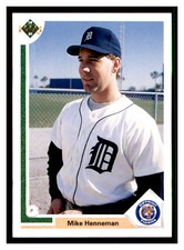 1991 Upper Deck #386 MIKE HENNEMAN Detroit Tigers ~C1G