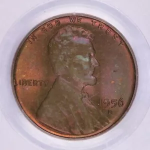 1956-D Lincoln Wheat Cent 1c PCGS - MS65 RB Awesome color! J3 - Picture 1 of 5