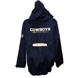 Dallas Cowboys Reebok NFL Boys Large Blue NFC Football Vented Jacket L 14 16 - Picture 1 of 13