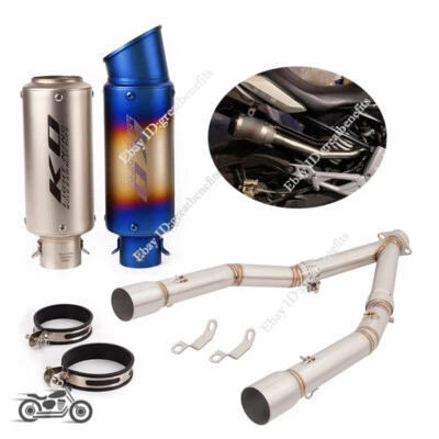 Silenciadores de 51 mm tubo de escape izquierdo derecho 51 mm para BMW G310R G310GS 2017-2023 Foto 1 de 4