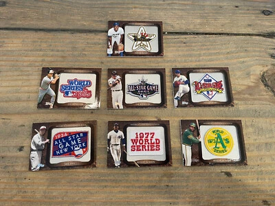 7x Lot 2009 Topps Historical Commemorative Patch Ripken Jackson Ryan Banks Ott - Image 1 of 2