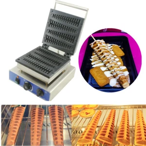 Commercial Lolly Stick Waffle Maker Cone Machine Non Stick 4PCS Snack Machine - Picture 1 of 12