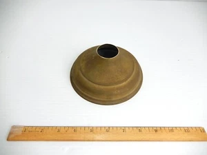 Vintage Roh Messing Decken Baldachin oder Kragen für hängende Befestigung. 5 7/8" Durchmesser #17. - Bild 1 von 10