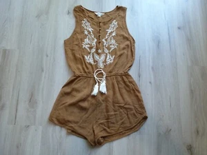 Funky Soul Romper Womens M Tassels Embroidered Lined Boho Festival Beach Park - Picture 1 of 16