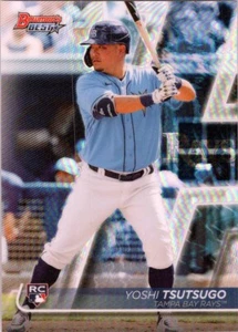 2020 Bowman's Best Refractors #12 Yoshi Tsutsugo RC Tampa Bay Rays - Picture 1 of 2