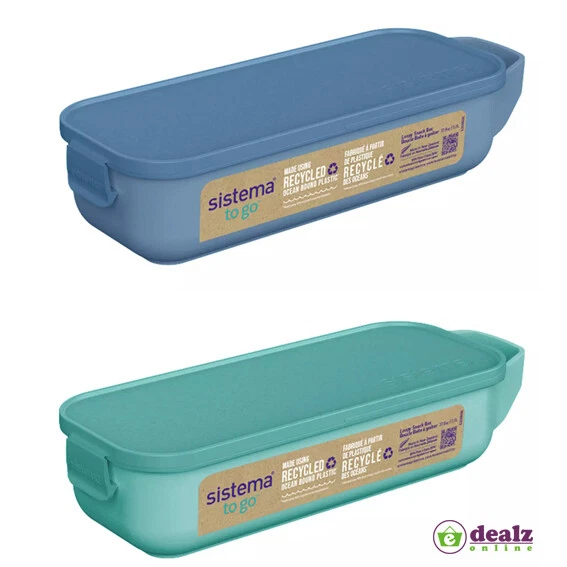 Sistema Reciclado Ocean Bound Plástico Loopy Snack Slide Box Contenedor 445 ml Foto 1 de 1