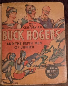 Vintage Buck Rogers And The Depth Men Of Jupiter Big Little Hardback Book - RARE - Picture 1 of 3