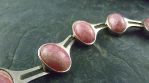 Armband Vintage Rhodochrosit 835er Silber - Bild 1 von 3