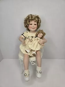 Shirley Temple "Shirley and Her Doll" Danbury Mint Porcelain Doll Girl - Picture 1 of 24
