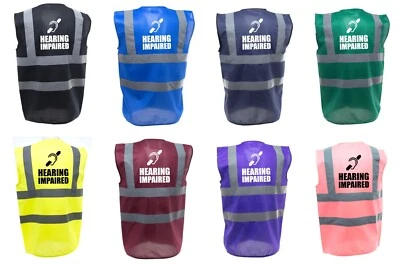 Gilet a visibilità migliorata ipoudente Hi Viz Hi Viz riflettente di sicurezza sordo - Immagine 1 di 2