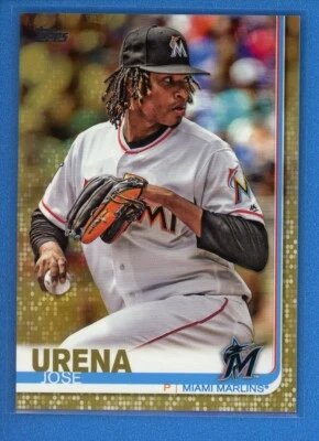 2019 Topps Series 1 GOLD Parallel #20 Jose Urena Miami Marlins #/2019 - Image 1 of 2