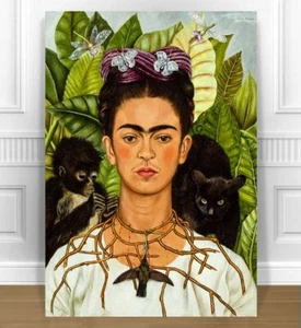 IMPRESIÓN ARTÍSTICA EN LIENZO CUELLO DE ESPINAS FRIDA KAHLO 24x36" - Imagen 1 de 1