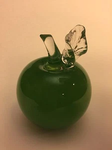Schöner mundgeblasener Briefbeschwerer Glas Apfel Murano Stil Dekoration kostenloser Versand - Bild 1 von 6