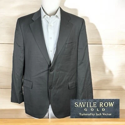 Savile Row Gold Jack Victor Blazer Jacket Mens 46L Pale Green Gray - Image 1 of 4