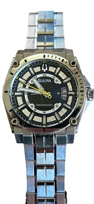 RELOJ BULOVA PARA HOMBRE PRECISIONISTA ESFERA NEGRA AZUL C860942.  GRAN PLATA. USADO. Foto 1 de 4