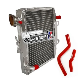 Aluminum Radiator & Red Silicone Hose fit HONDA CR250 CR250R 97 98 1999 2-Stroke - Bild 1 von 11