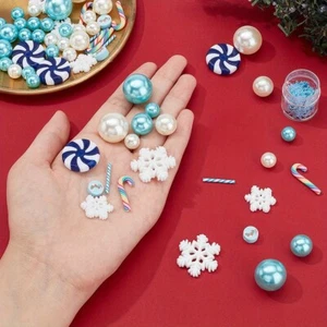 1set Christmas Vase Fillers for Centerpiece Floating Pearls Candles Including - Picture 1 of 7