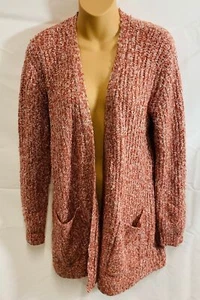 BB Dakota Steve Madden Odetta Open Pocket Cardigan Salmon Size Medium - Picture 1 of 3