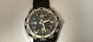 VINTAGE INGRAHAM DIVER STYLE WORLD TIME WATCH...FOR REPAIR...PLS READ