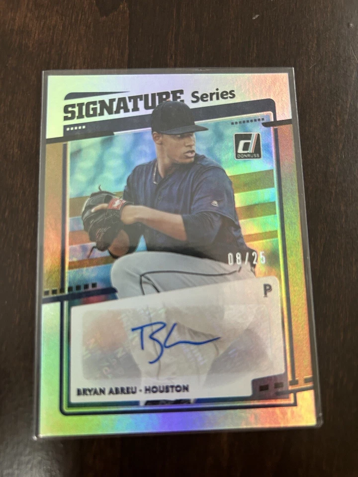 2020 Donruss Signature Series Gold Bryan Abreu/25 Auto Astros - Image 1 of 2