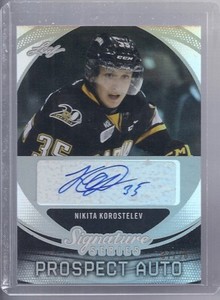 2015 LEAF ITG SIGNATURE SERIES PROSPECTS NIKITA KOROSTELEV AUTOGRAPH NK1 LEAFS