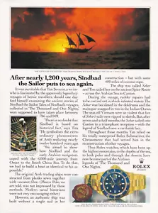 ROLEX Submariner Sindbad Original 1991 Vintage Print Ad!! - Picture 1 of 1
