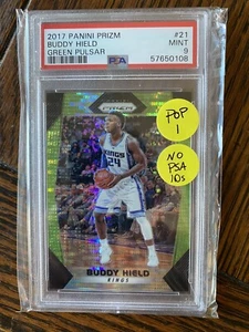 2017 Prizm Buddy Hield Green Pulsar /25 Low Pop #21 Rare PSA 9 Mint ๐ ๐ฅ - Picture 1 of 3