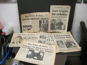 Lot of 6 - 1963 Massachusetts newspapers (Kennedy Assassination) - Picture 1 of 7