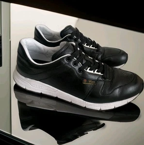 Sneakers da ginnastica Gucci Reflex da uomo in pelle nera scarpe bianche 336615 - Foto 1 di 12