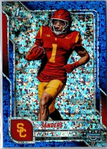 Eli Sanders 2025 Bowman U Chrome USC Trojans #/150 Blue Mini Diamond 1st RC #177 - Bild 1 von 2
