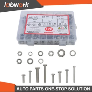 Labwork 176 Pcs M6 M8 M10 Bolts And Nuts Assortment Kit 304 Stainless Steel - Picture 1 of 12