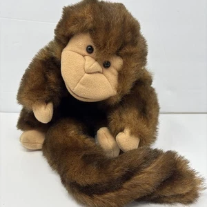 Folkmanis Monkey Brown Hand Puppet Toy 9" Plush Long Tail Full Body Stuffed Toy - Picture 1 of 2