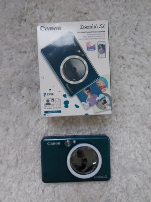 CANON Zoemini S2 Digital Instant Printer Camera - DARK TEAL Selfie  - Image 1 of 4