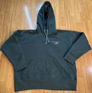 Vintage Ralph Lauren Hoodie Mens XL Polo Sport Spellout USA Flag American Green - Picture 1 of 7