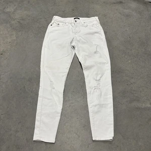 True Religion Jeans White Size 33 Halle Mid Rise Super Skinny - Picture 1 of 5