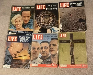 #12 Life Magazines John Glen, Moon Landing, Elizabeth Taylor And More! 1960’s - Picture 1 of 3