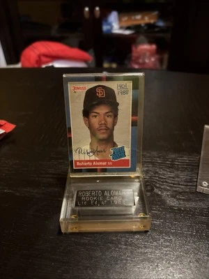 ROBERTO ALOMAR 1988 Donruss Rookie Card RC Autograph AUTO #34 1401/1988 - Image 1 of 4
