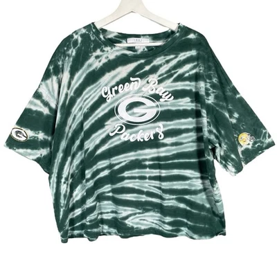 Camiseta Wear By Erin Andrews Green Bay Packers para mujer 2XL XXL verde tie dye NFL Foto 1 de 4