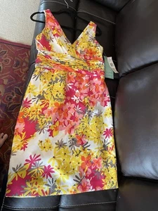 Woman Floral Sleeves Dress Size 10 - Picture 1 of 13
