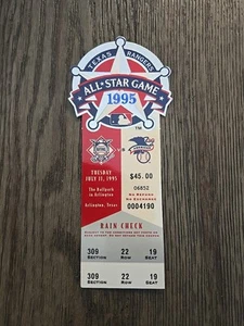 1995 MLB All Star Gane Ticket Stub Texas Rangers Arlington Texas - Picture 1 of 2