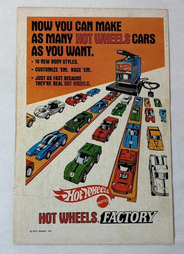 1970 Hot Wheels заводской рекламный лист ~ Mattel, 6,5 x 10 дюймов - Изображение 1 из 1