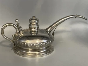 Antique Silver Plate Oil Lamp Filler, Landers, Frary & Clark, New Britain. Conn. - Picture 1 of 11