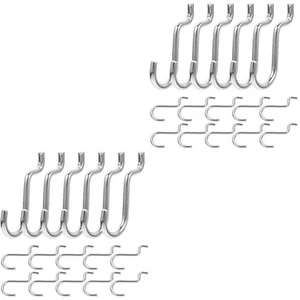 2 Stück Eisendraht Haken J Haken für Peg Board Lochwand Werkzeug Utility - Bild 1 von 12